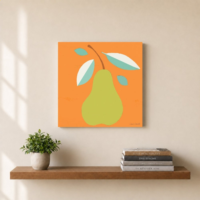 Bright Pear by Lanie Loreth - Graphic Art on Canvas, 30" H x 30" W