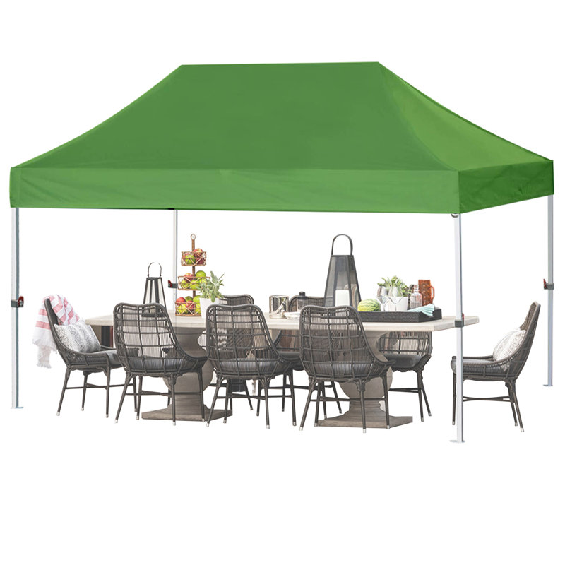Amaziyah 96'' W x 96'' D Steel Pop-Up Canopy, Grass Green, 10ft x 15ft