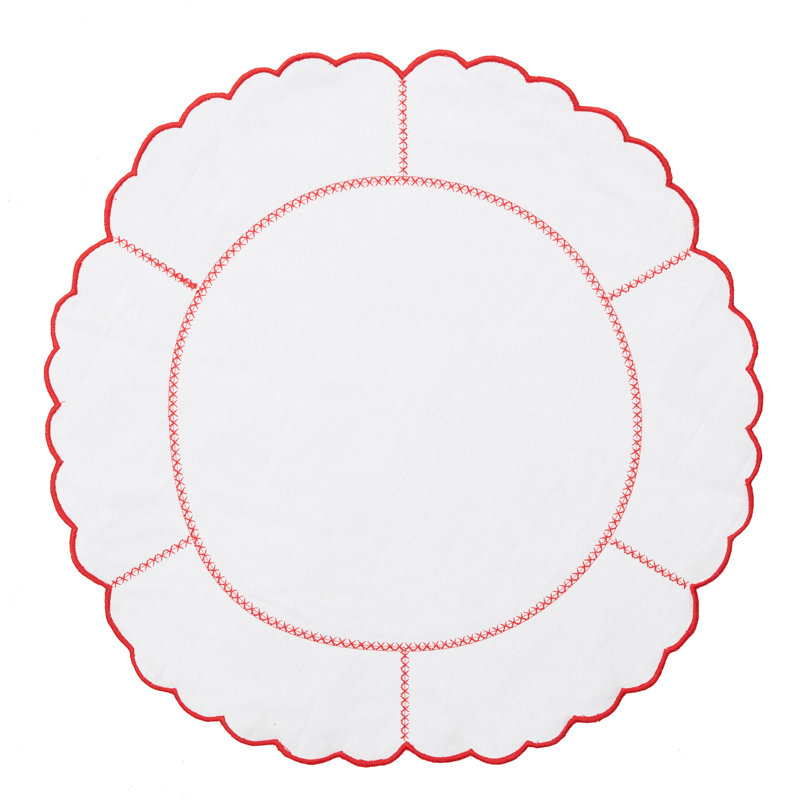 Pizani Linen and Cotton Round Placemat Set