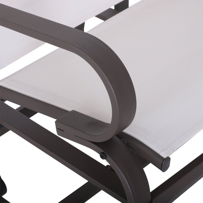 Fauteuil oscillant d'extérieur Outsunny, Blanc