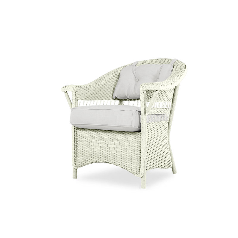 Nantucket Outdoor Dining Armchair, Sailcloth Seagull, Ivory