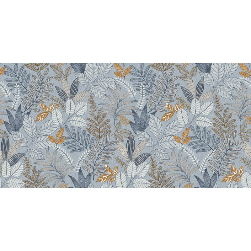 Papier peint bleu Allure Foliage, Bleu