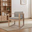 Chaise de salle à manger en bois massif avec accoudoirs (ensemble de 2)-108383180-108383178