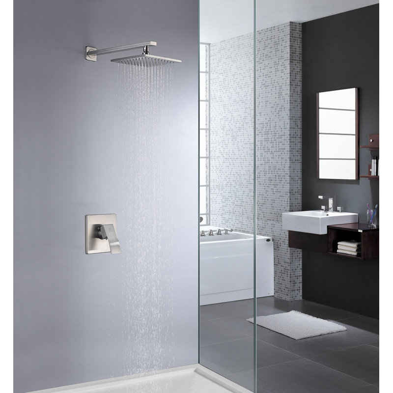 Viace with Rough in-Valve, Brushed Nickel
