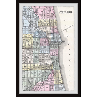 " Coloured Chicago Street Map " by Marmont Hill