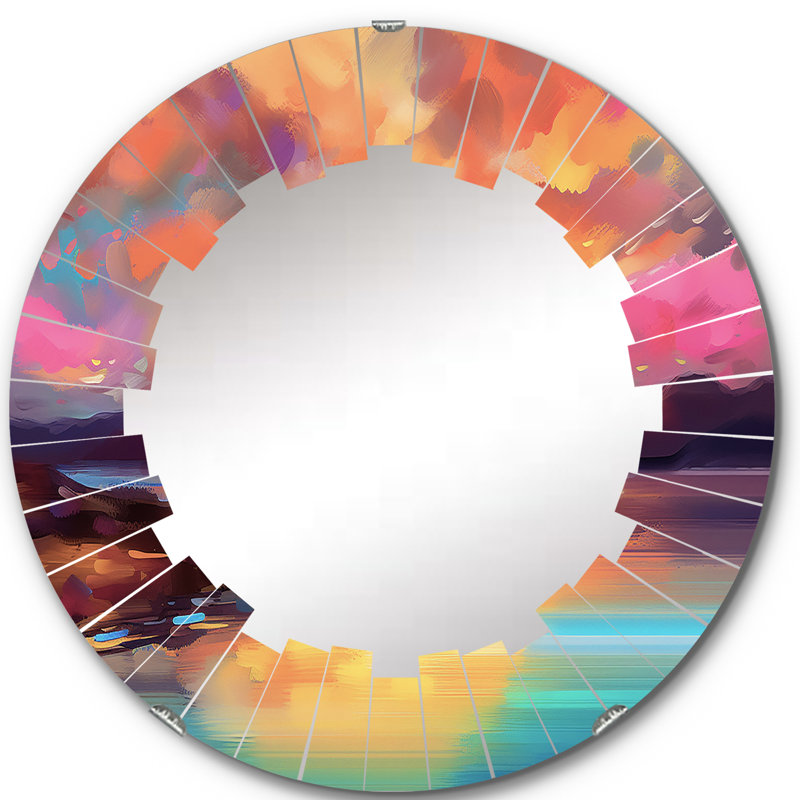 Miroir mural rond Nonatum, 24 po x 24 po