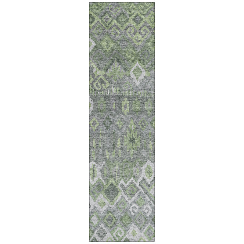 Machine Washable Indoor/Outdoor Matteson ACN2304 Casual Rug, Runner 2'3" x 7'6"