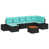 Coussin bleu / cadre noir est en rupture de stock
