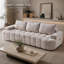 Canapé modulaire moderne surdimensionné incurvé avec tissu bouclé en forme de nuage et mousse haute résilience pour le salon