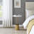 Julianna Midcentury Modern Accent Table with Gold Metal Base and Genuine Marble Tabletop