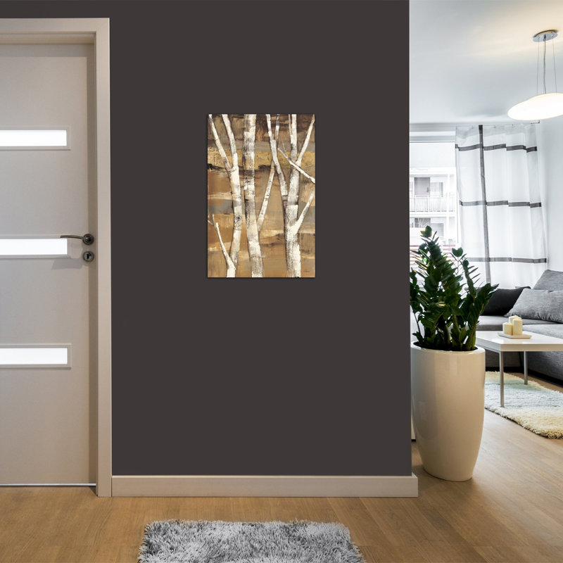 "the the birches i" , reproduction d’art sur toile tendue, H 18 po x l 12 po x P 1,5 po
