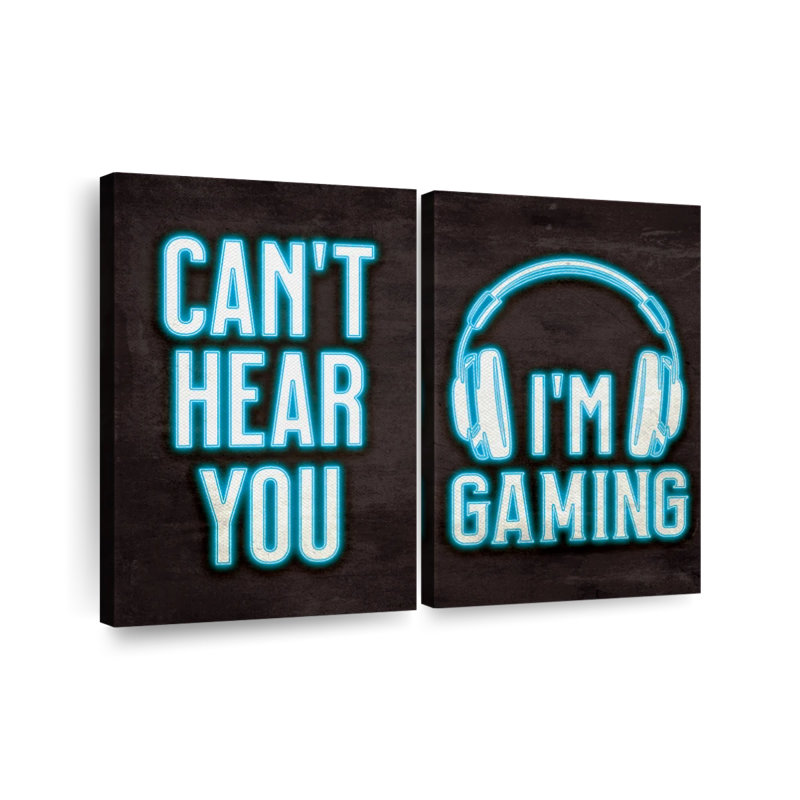 Impression sur toile multicolore Gamer, H 39 po x l 53 po x P 1,25 po