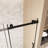 Frameless Single Sliding Shower Door, 1/4 "(6 Mm) Clear Tempered Glass, Explosion Proof Film, Stainless Steel Handle Square Tube Track-120558913