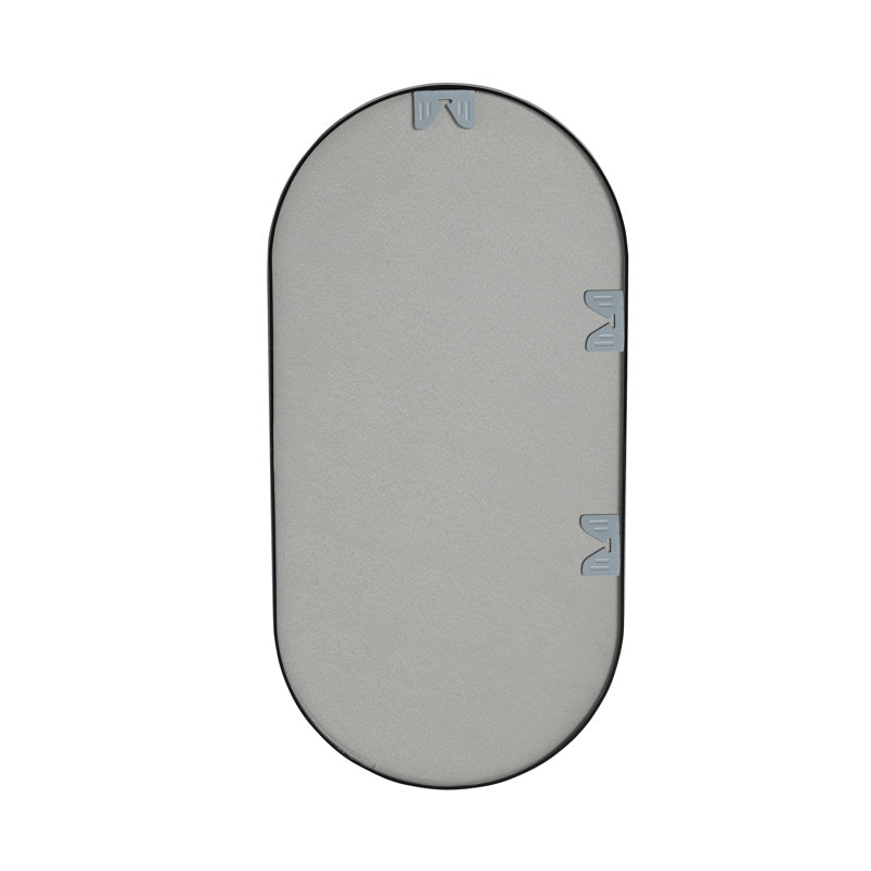 Cadre de salle de bain en aluminium, 24 po x 24 po, Rond, Noir