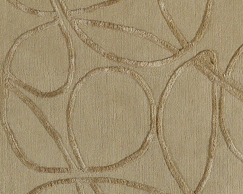 Clover Geometric Hand-Knotted Wool/Silk Beige/Neutral Area Rug, Rectangle 8' x 10', Beige
