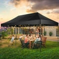 0'x20' Canopy EZ Pop Up Canopy Anti-UV Waterproof Outdoor Tent Portable Party Wedding Instant Canopy Shelter All Season Tent Gazebo with 6 Removable S