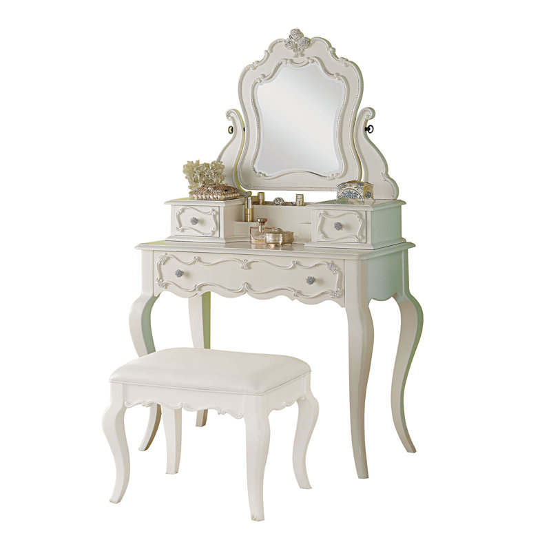 Bureau de coiffeuse avec miroir Saffold