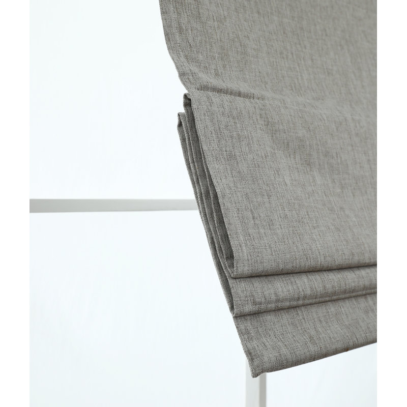 Store romain 100% coton occultant sans cordon, Gris clair, L 30 po x L 64 po