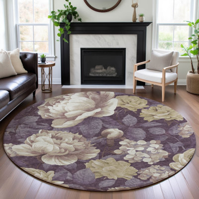 Tapis floral Premium Floyd AMF1561 lavable à la machine
