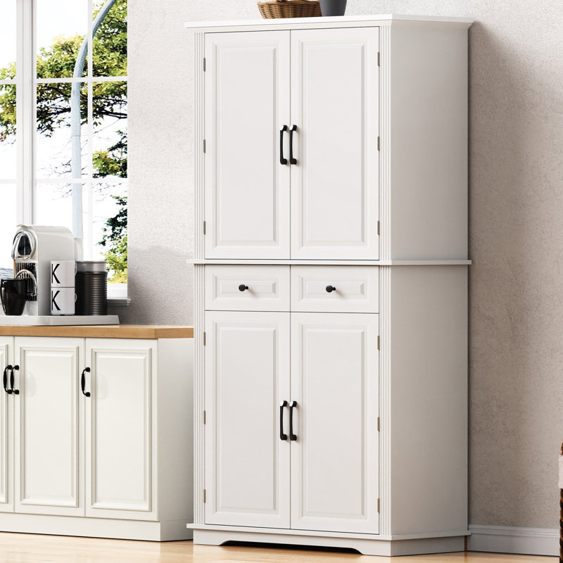 Armoire de salle de bain autoportante, Blanc