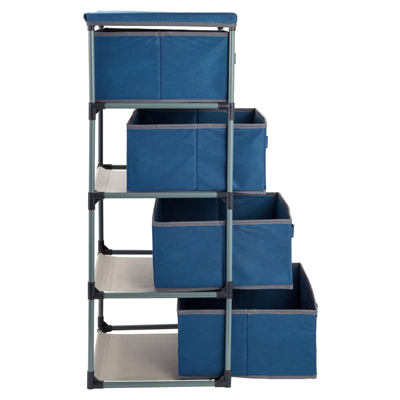Commode à 4 niveaux pour chambre à coucher, Marine
