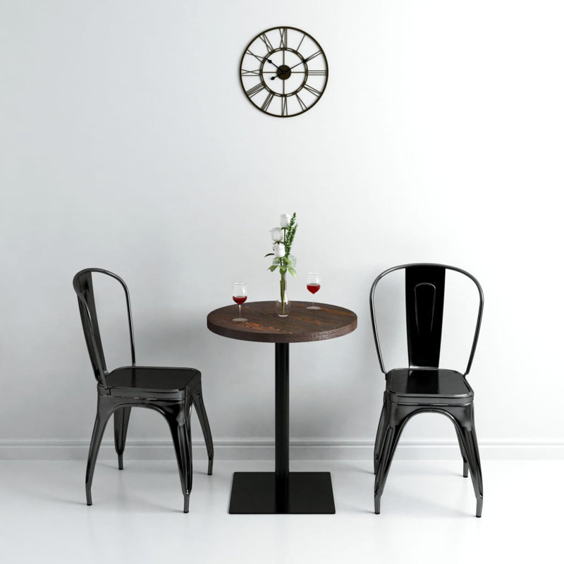 Table bistro Bistro, Cendre foncée, H 29,5 po x L 31,5 po x l 31,5 po