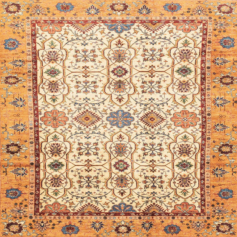 Abstract Indoor Rug, Square 5'