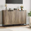 Buffet 55 po avec 4 portes, tablettes réglables, rangement pour la cuisine, la salle à manger, le vestibule et le salon