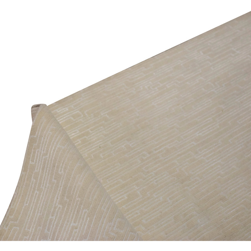 Tapis blanc et crème noué à la main de haute qualité