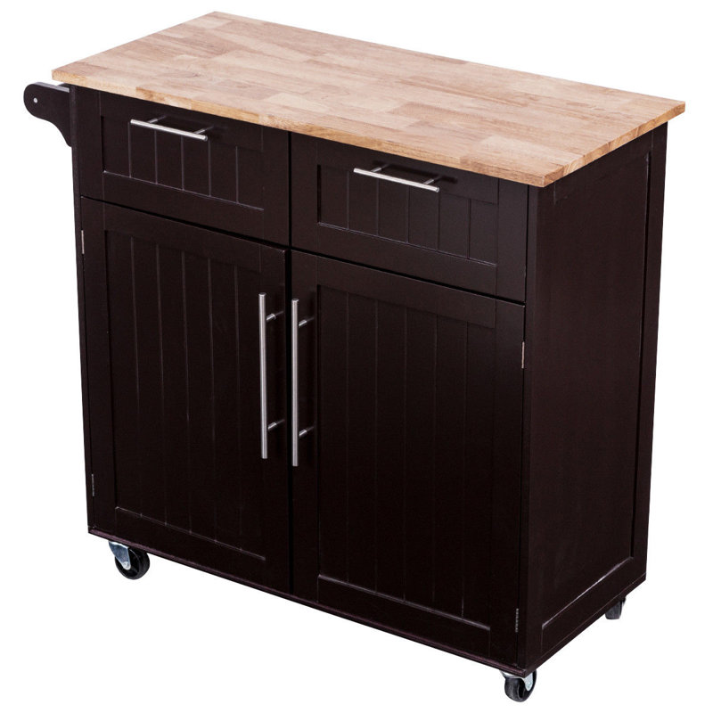 Gavril Solid Wood Top Kitchen Cart