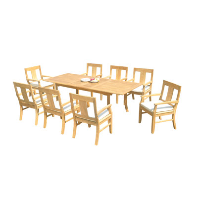 Ensemble de salle à manger 11 pièces teck Kevon