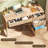 Fluted Executive Desk With Drawers With Ample File Drawer