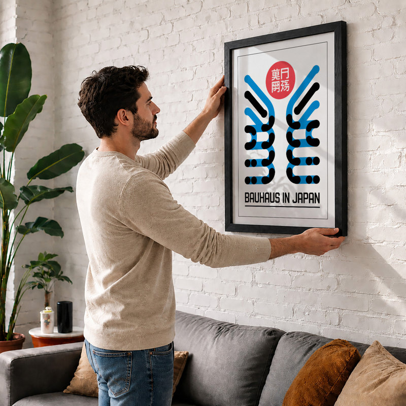 Bauhaus in Japan Geometric - Framed Print, A1 - 84.1 x 59.4 cm, Unframed