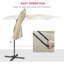 Curcio 3m Cantilever Parasol with Easy Lever, Patio Umbrella White