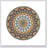 Round Ceramic Outdoor Side Table,Colorful+Black