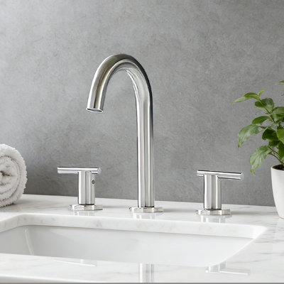 2-Handle Modern Bathroom Sink Faucet with Deck Mount
