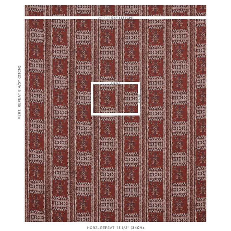 Tissu jacquard Maracena, Rouge