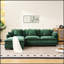 Canapé d'angle 3 places avec pouf pour petits espaces, canapé en L avec revêtement moelleux et design modulable-1593496864-1593496865