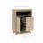 Natural Finish Wave-Patterned Manufactured Wood 3-Drawer 1-Door Bathroom Storage Cabinet