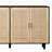 62.20"Elegant And Functional 4-Door Rattan Decorative Storage Cabinet,For Bedroom,Living Room,Office,Easy Assembly,Black-2114934655
