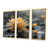 Toile avec cadre flottant or