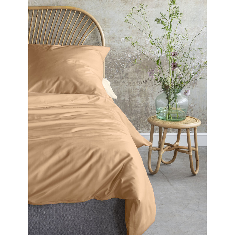 Paris 100% Cotton 2 Piece Duvet Cover Set, 220 x 240 cm + 2x 80 x 80 cm, Sienna