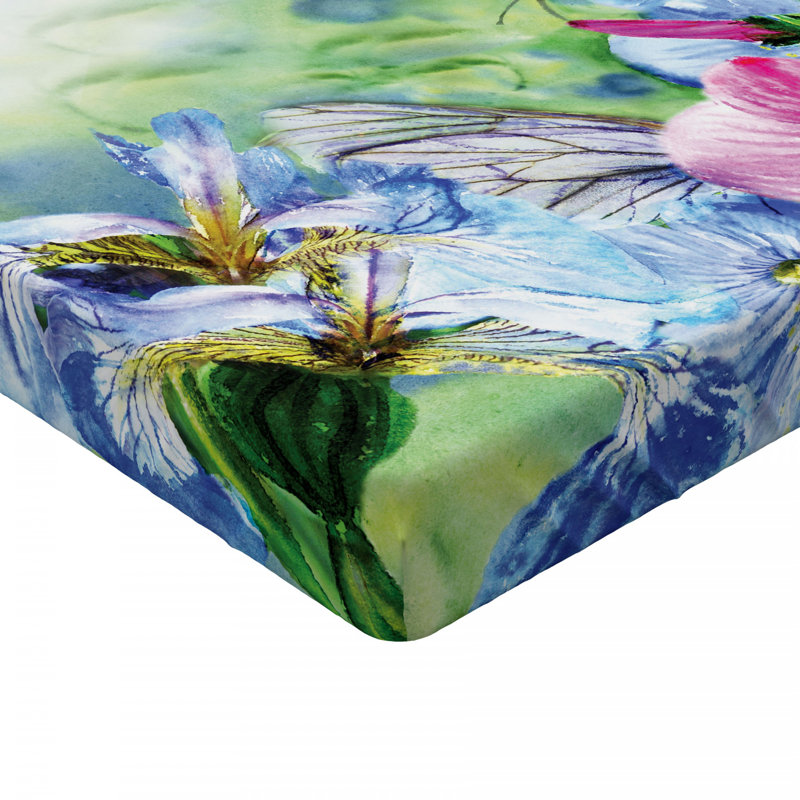 Microfiber Floral Fitted Sheet, Full Fitted Sheet