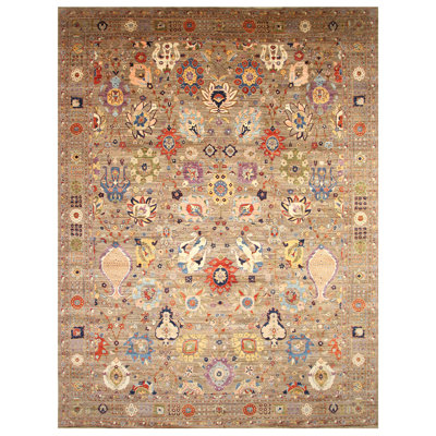 High-Quality Hand-Knotted Camel Area Rug