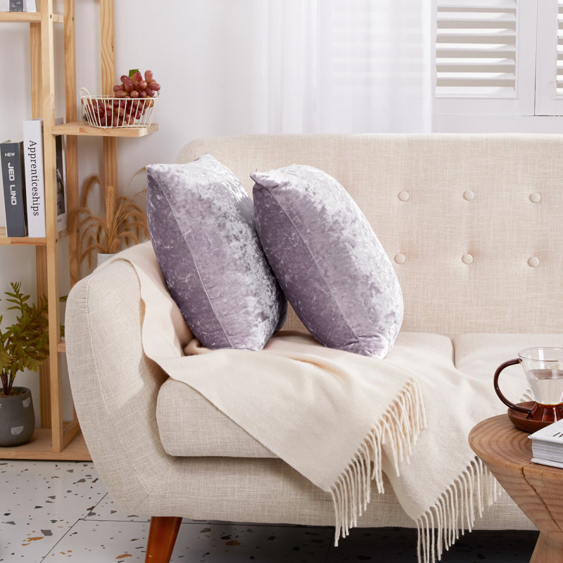 Reversible Pillow Cover, 22" x 22", Grayish Purple