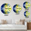 Jaune et bleu, reflet du paysage marin - horloge murale traditionnelle-59914662