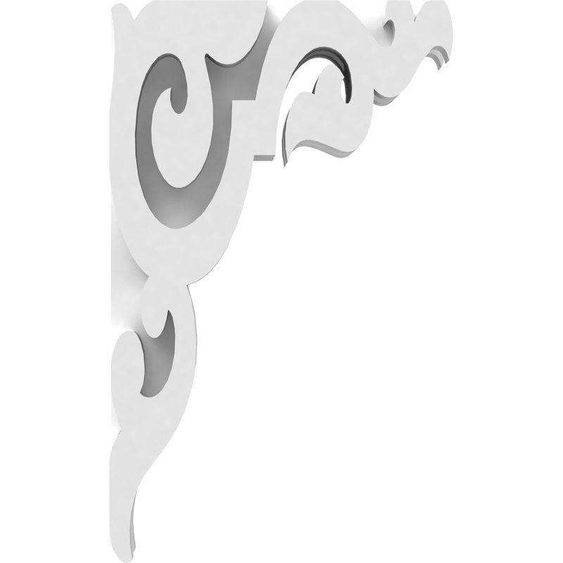 1 7/8"W X 5 1/2"D X 9"H Rotherham Architectural Grade PVC Corbel, 9" H x 5.5" W x 1.875" D