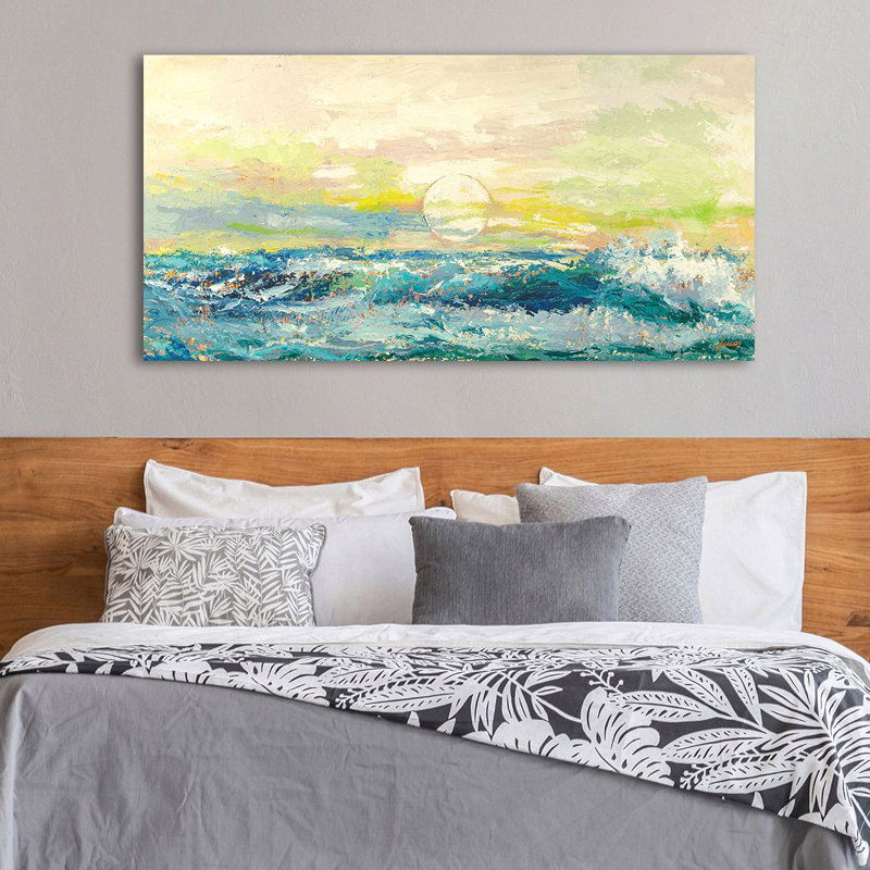 Waves Of The Morning by Lucas - Art Prints on Canvas, 50cm H x 100cm W x 4cm D