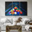 «Billiard Cue Stick Triangle», 3 pièces sur toile-98562302