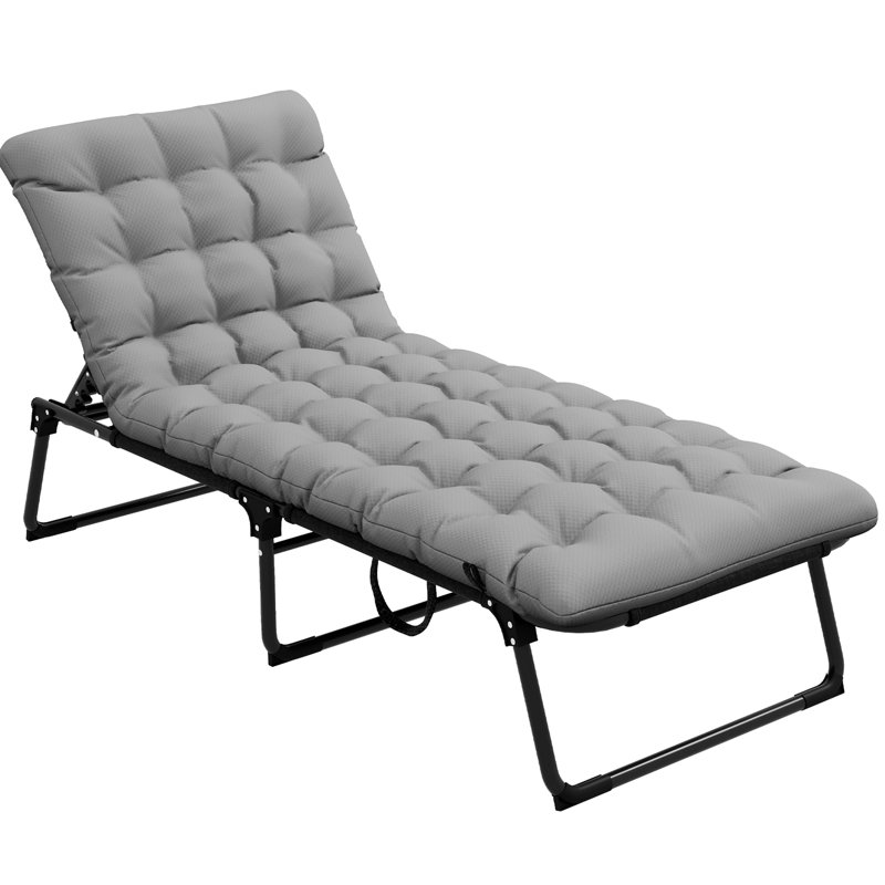 Chaise longue d'extérieur en acier Githens